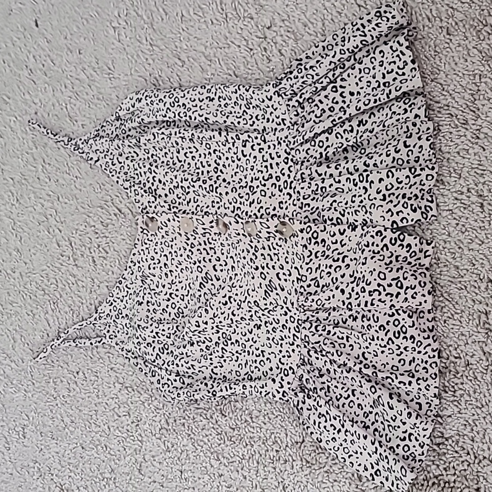 Cheeta print peplum tank